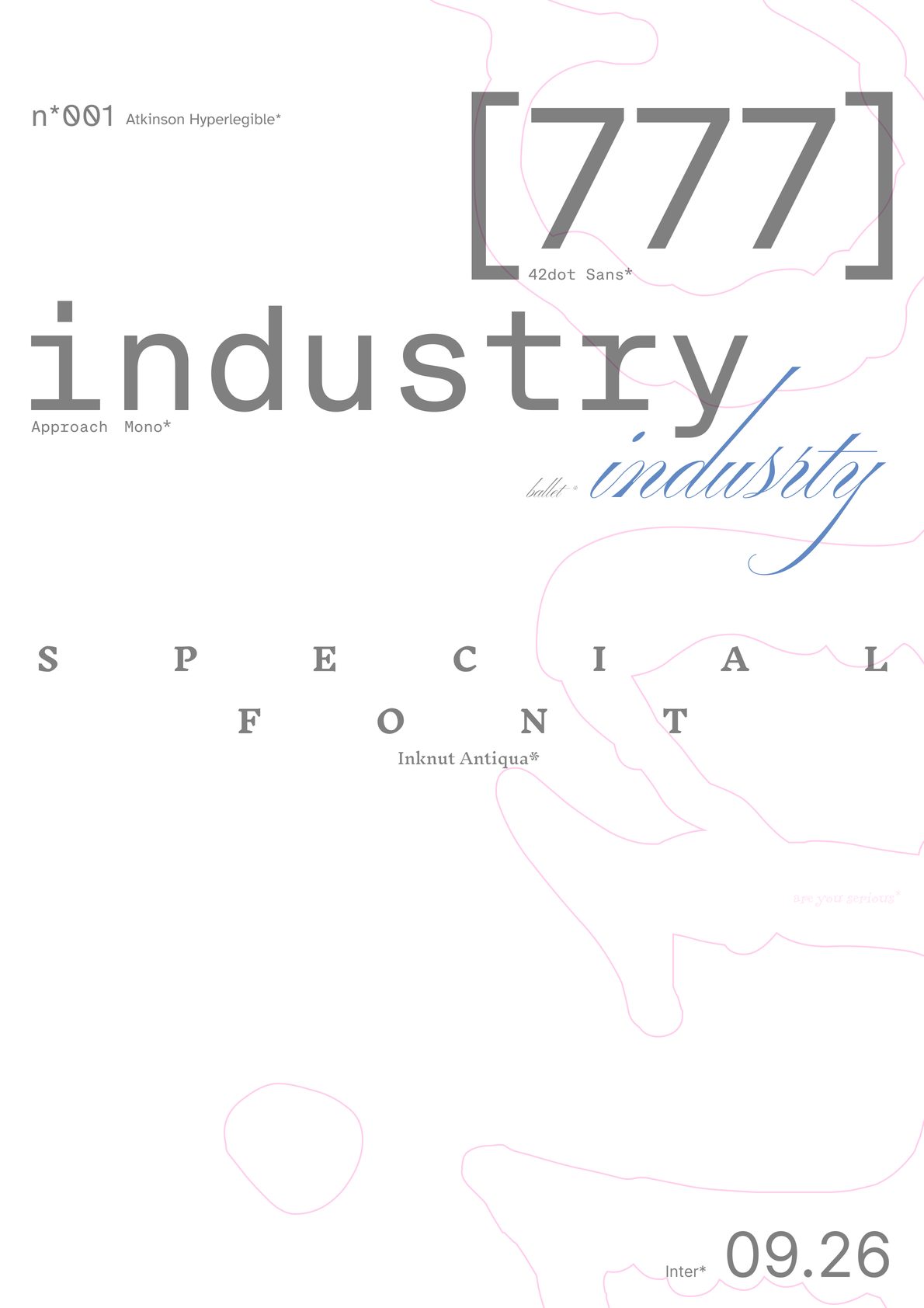 Couverture de [777] Industry n°001, Special Font