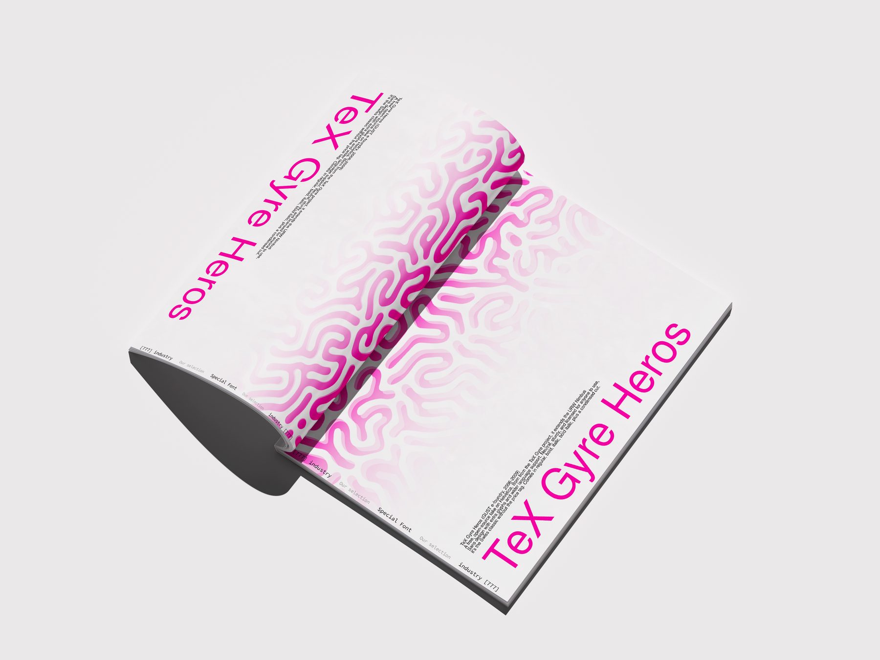 Pages consacrées à TeX Gyre Heros, en magenta